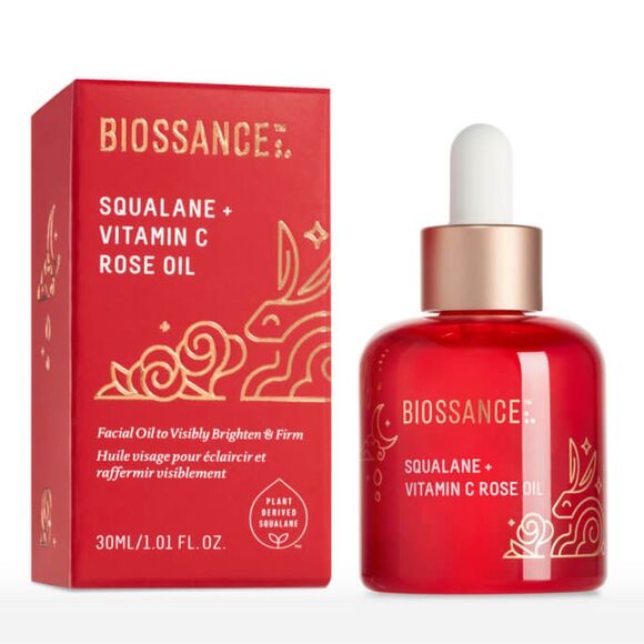 NIB Biossance Squalane + Vitamin C Rose Oil in Limited Edition Packaging - Picture 1 of 12